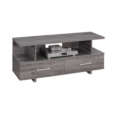 Daphnes Dinnette 20 in. Grey with 2 Storage Drawers TV Stand DA2618132